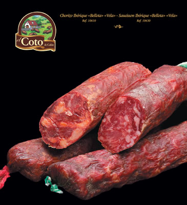 Chorizo Ibérique "Vela" artisanal de 230 g environ - El Coto de Galán Chorizo Ibérique "Vela" artisanal de 230 g environ - El Coto de Galán