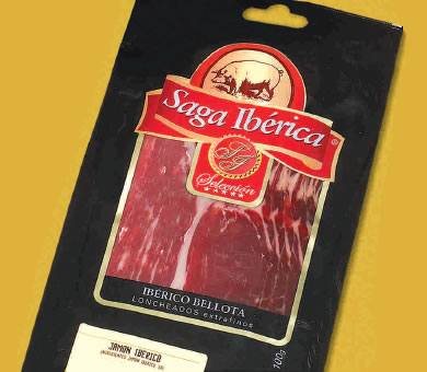 Jambon Ib�rique "Bellota" en tranches (Barquette de 100 g) - Saga Ib�rica